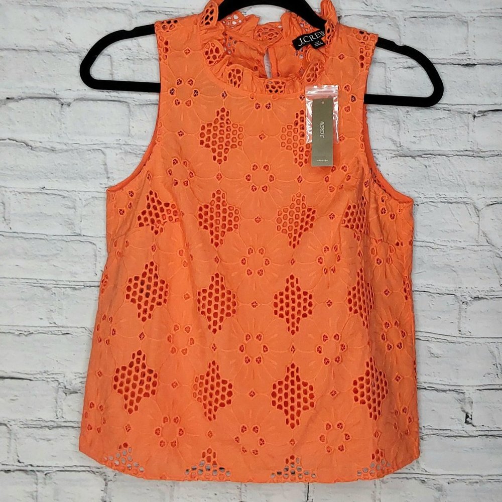 J.CREW 'FLEUR' 2 PIECE EYELET  RUFFLE TOP & CAMI SET NEW - Picture 15 of 16